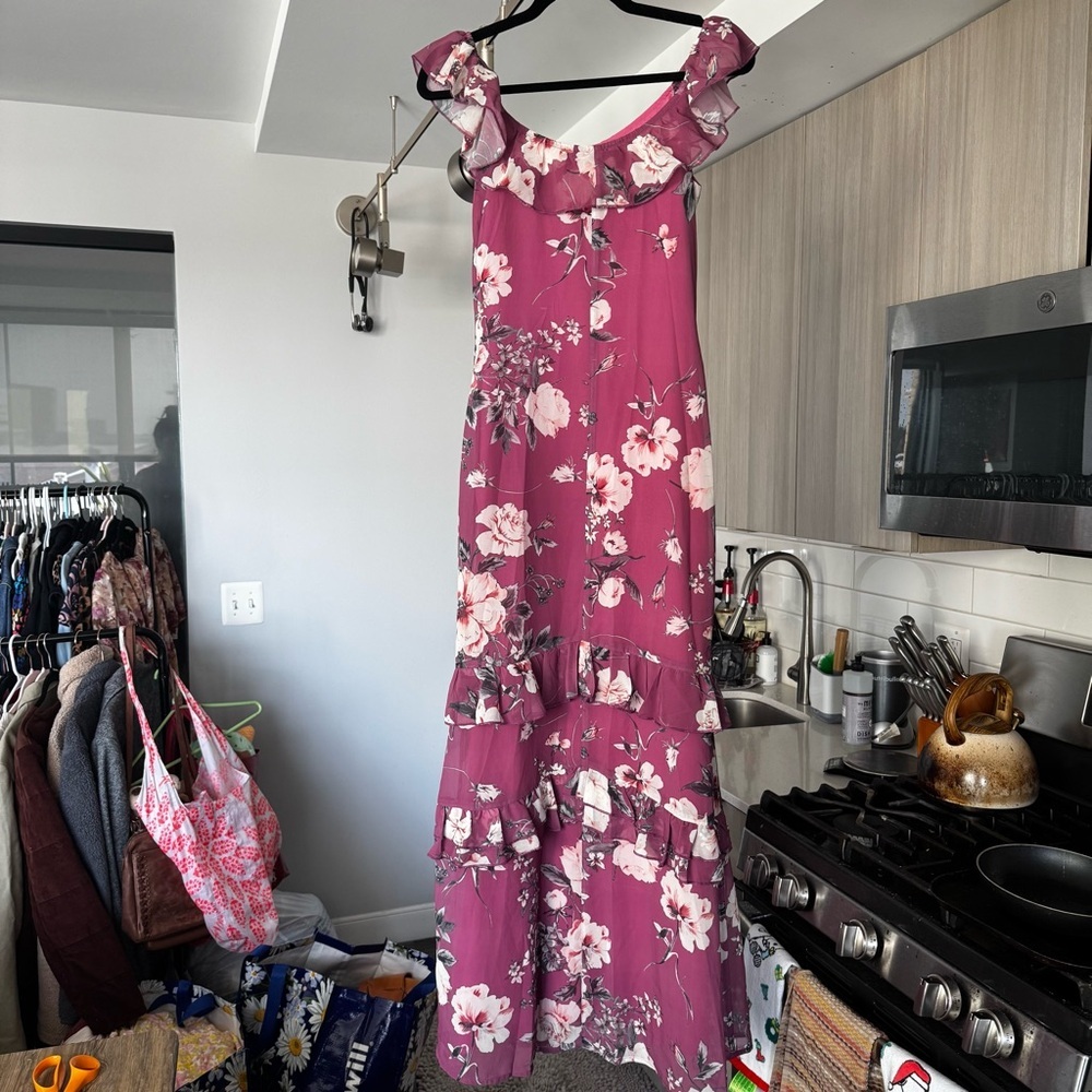 NWT Petal & Pup Irelynn Ruffle Convertible Floral Maxi Dress XS - Picture 10 of 16
